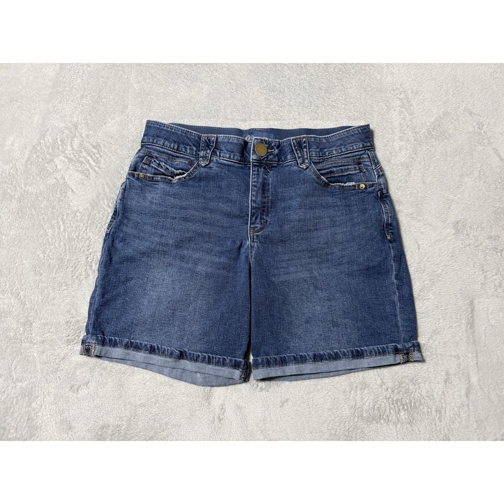 Democracy Cuffed Denim Shorts Womens 12 Blue Medium Wash 32x7